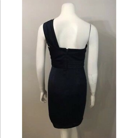 💜BCBG Maxazria One Shoulder Bow Cocktail Dress - Picture 10 of 10